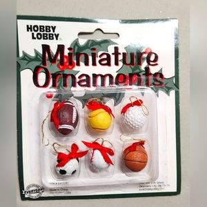 Miniature Christmas Sport Ornaments
